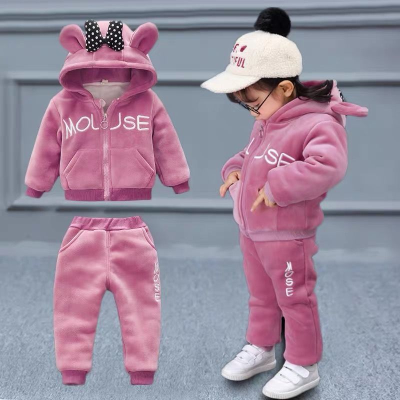 Warm and Cozy Two-Piece Girls Suit