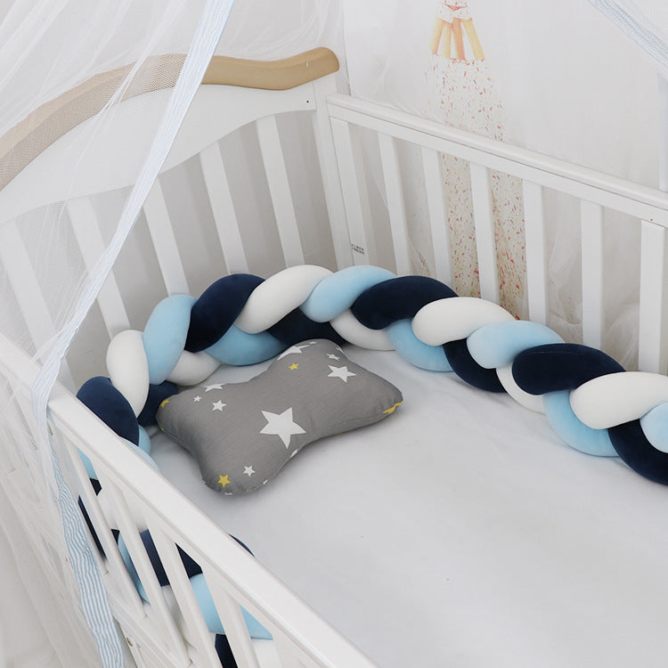 Baby Bumper Bed Braid Knot Pillow