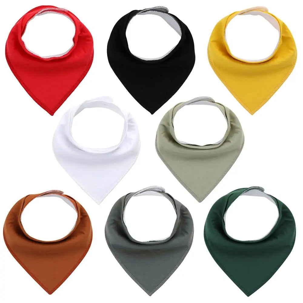 8-piece Organic Set of Colorful Baby Bandana Bibs