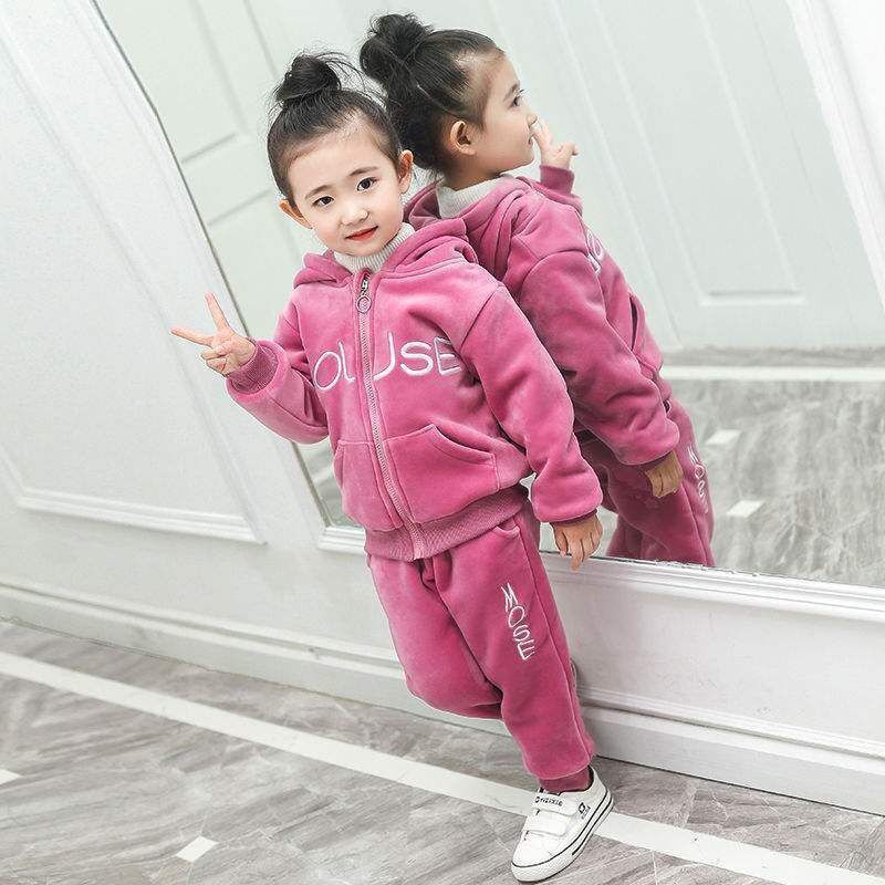 Warm and Cozy Two-Piece Girls Suit