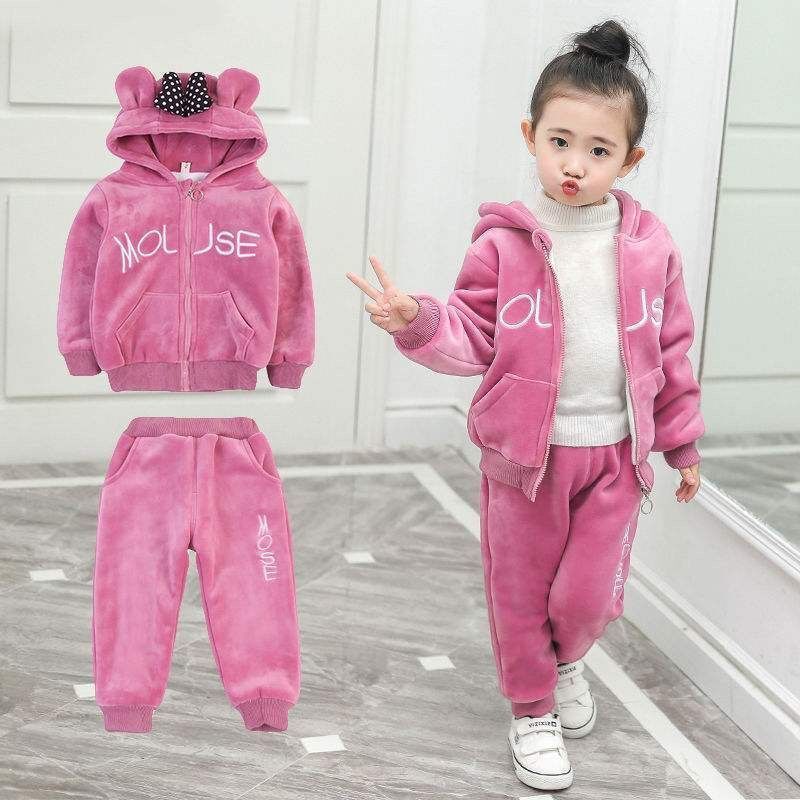 Warm and Cozy Two-Piece Girls Suit