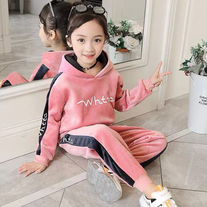 Warm and Cozy Two-Piece Girls Suit